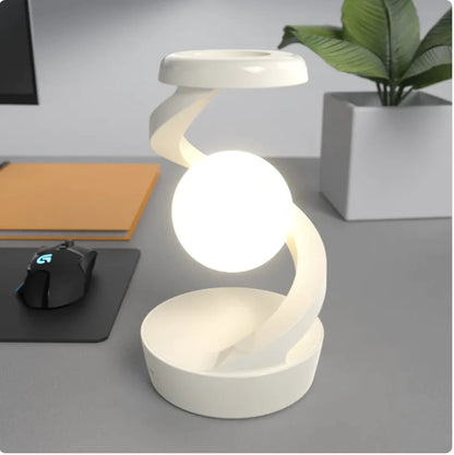 Rotating Moon Desk Lamp with Wireless Charging